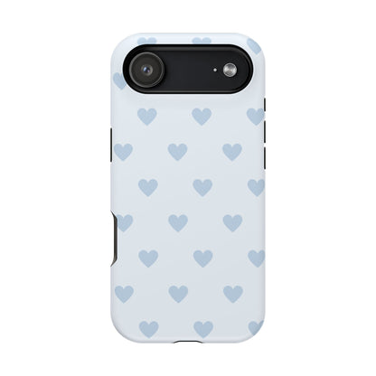 Light Blue Hearts iPhone Case