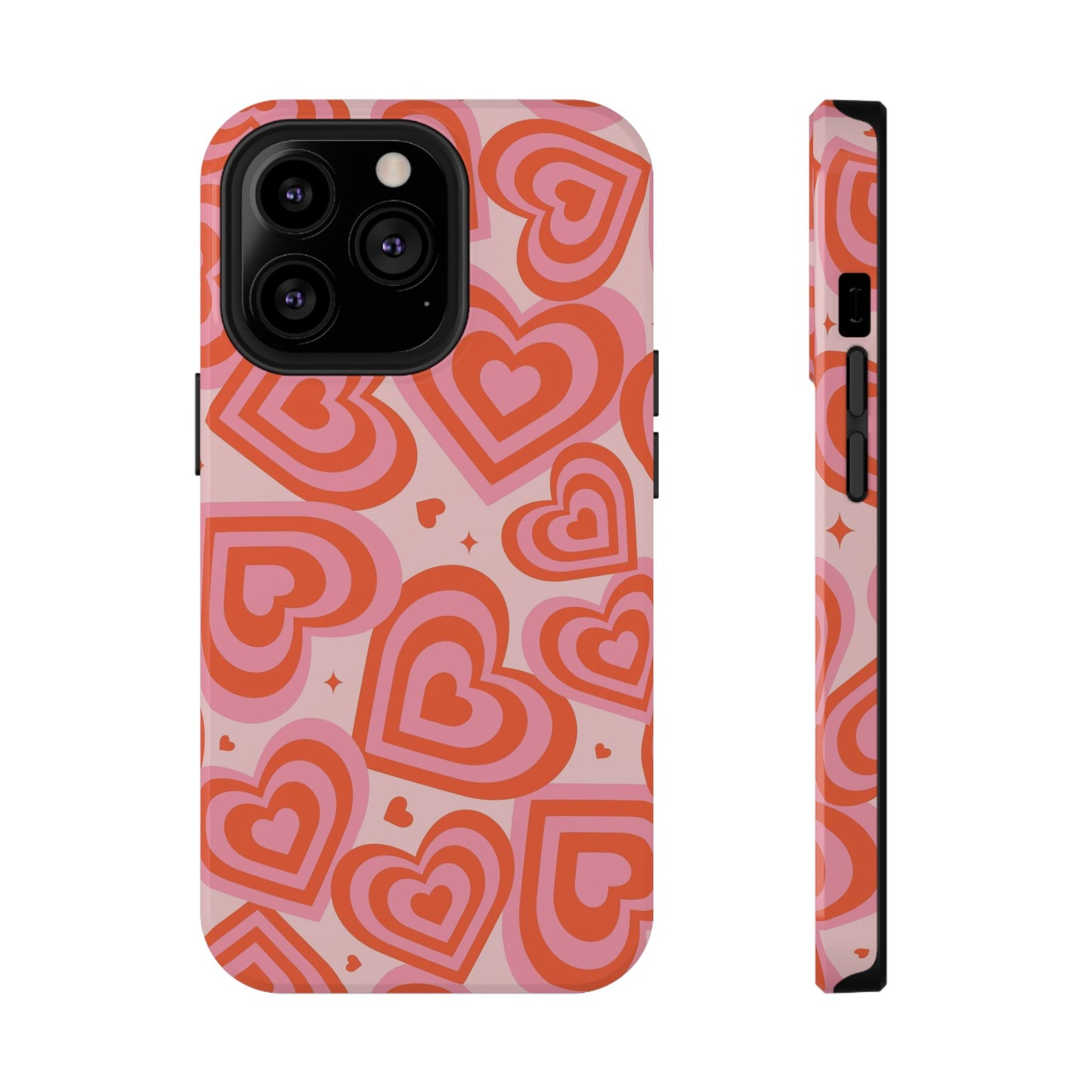 Pink & Red Hearts iPhone Case