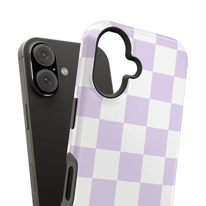Pastel Purple Checkered iPhone Case