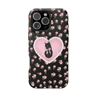 Black Féline Roses iPhone Case