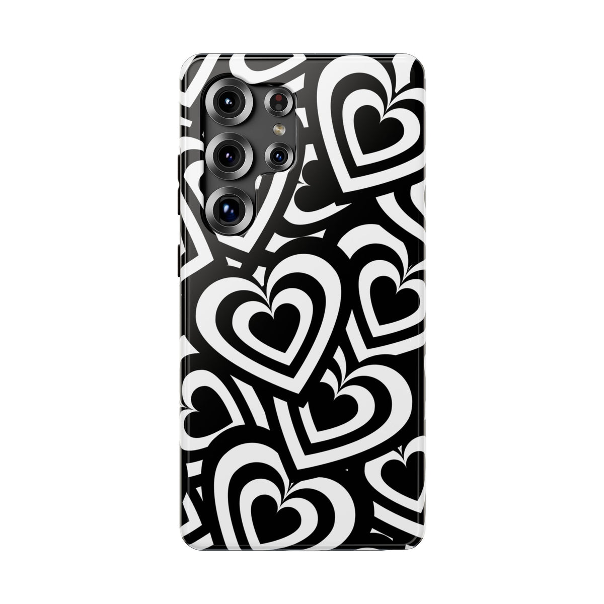 Black & White Hearts Samsung Case