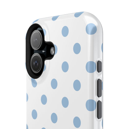 Blue Clouds Polka Dots iPhone Case