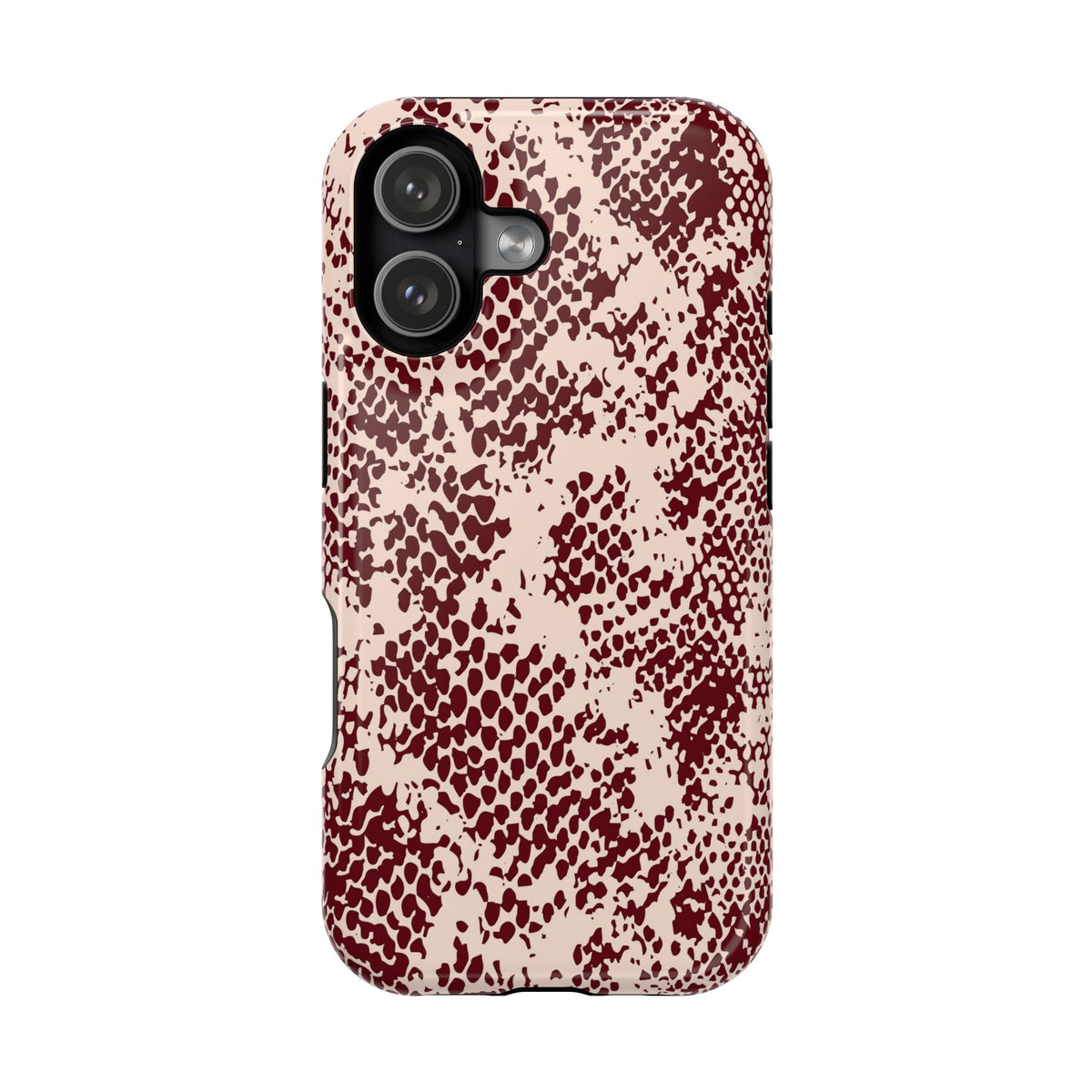 Burgundy Snake iPhone Case