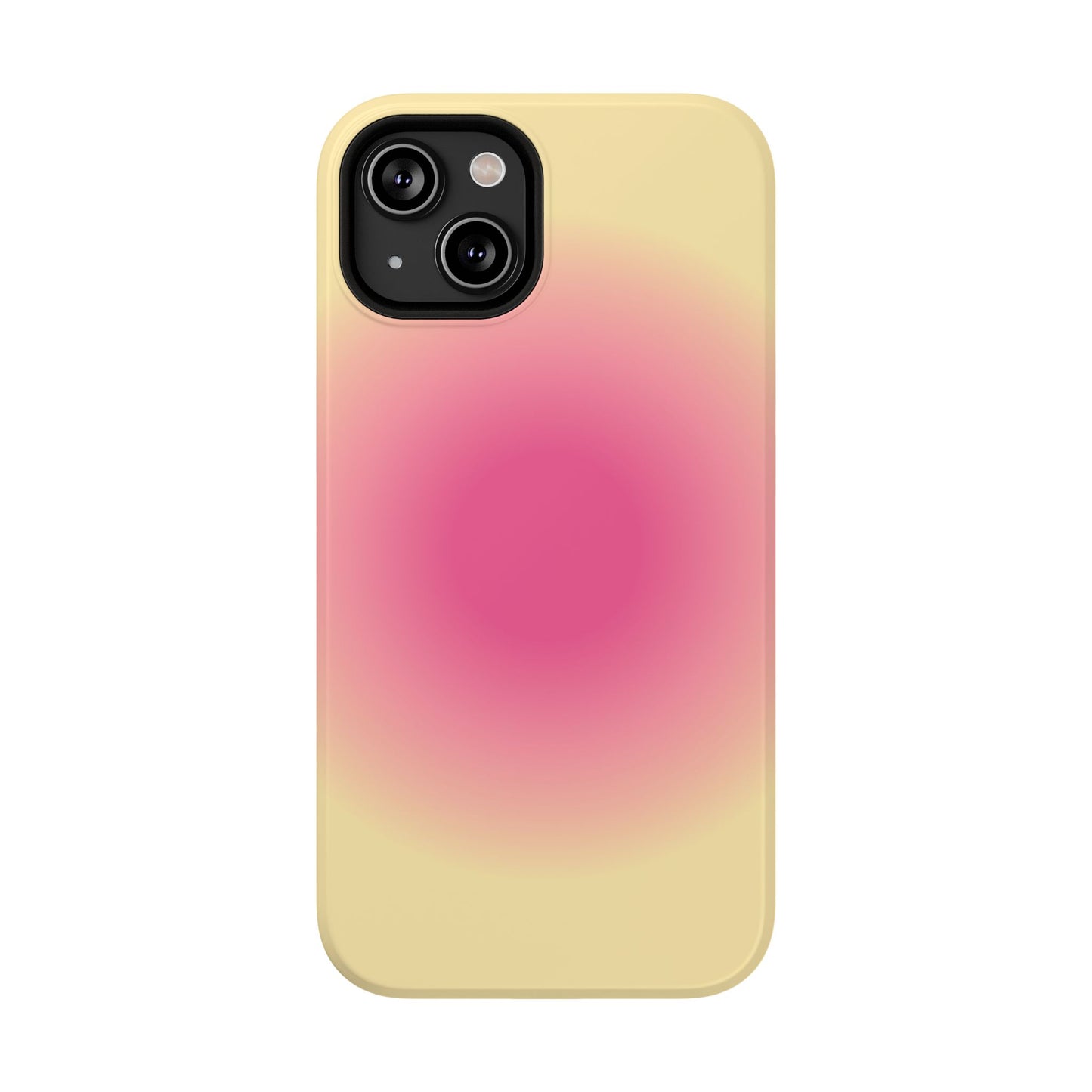 Hot Pink & Yellow Aura iPhone Case