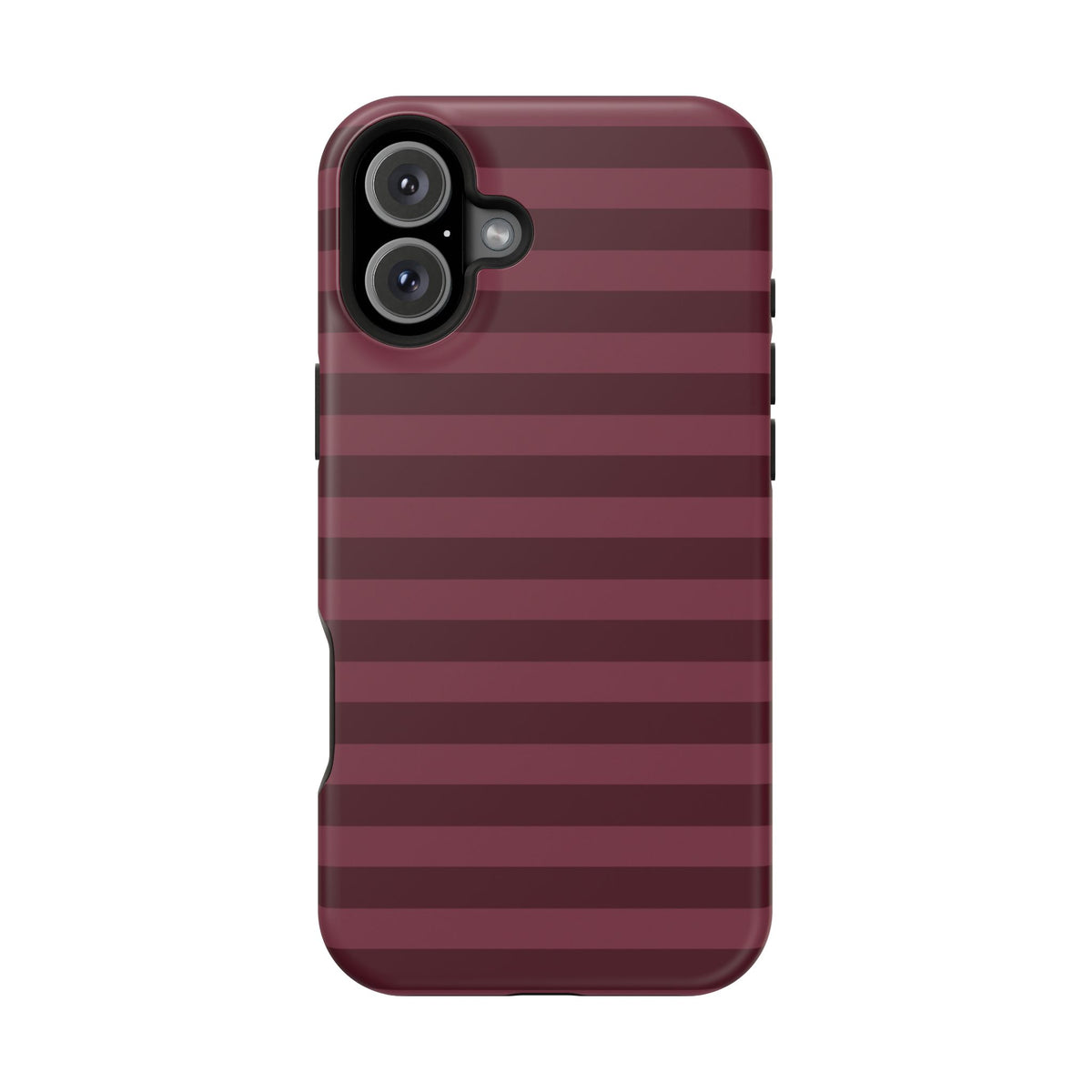 Burgundy Classic Striped iPhone Case
