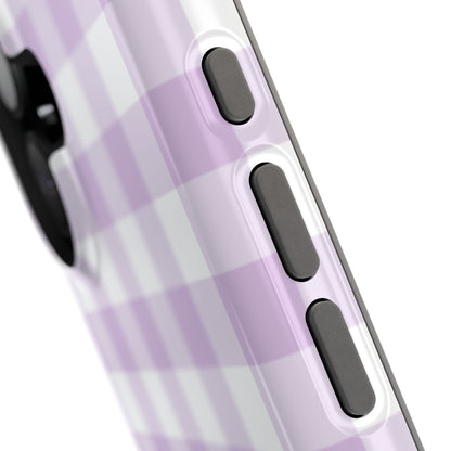 Purple Gingham iPhone Case