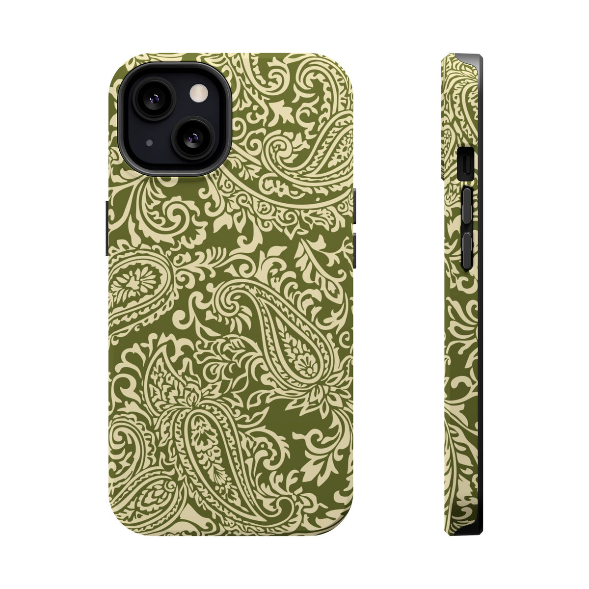 Olive Paisley iPhone Case