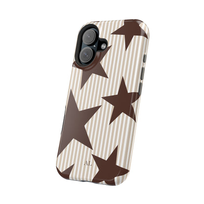 Custom Initials Mocha Star iPhone Case