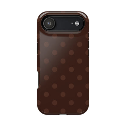 Mocha Polka Dots iPhone Case