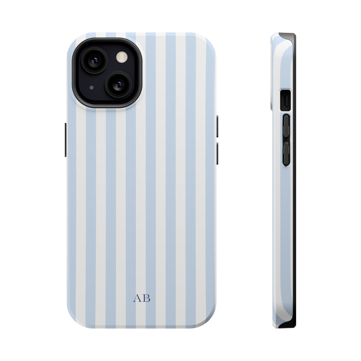 Custom Initials Blue Beau iPhone Case