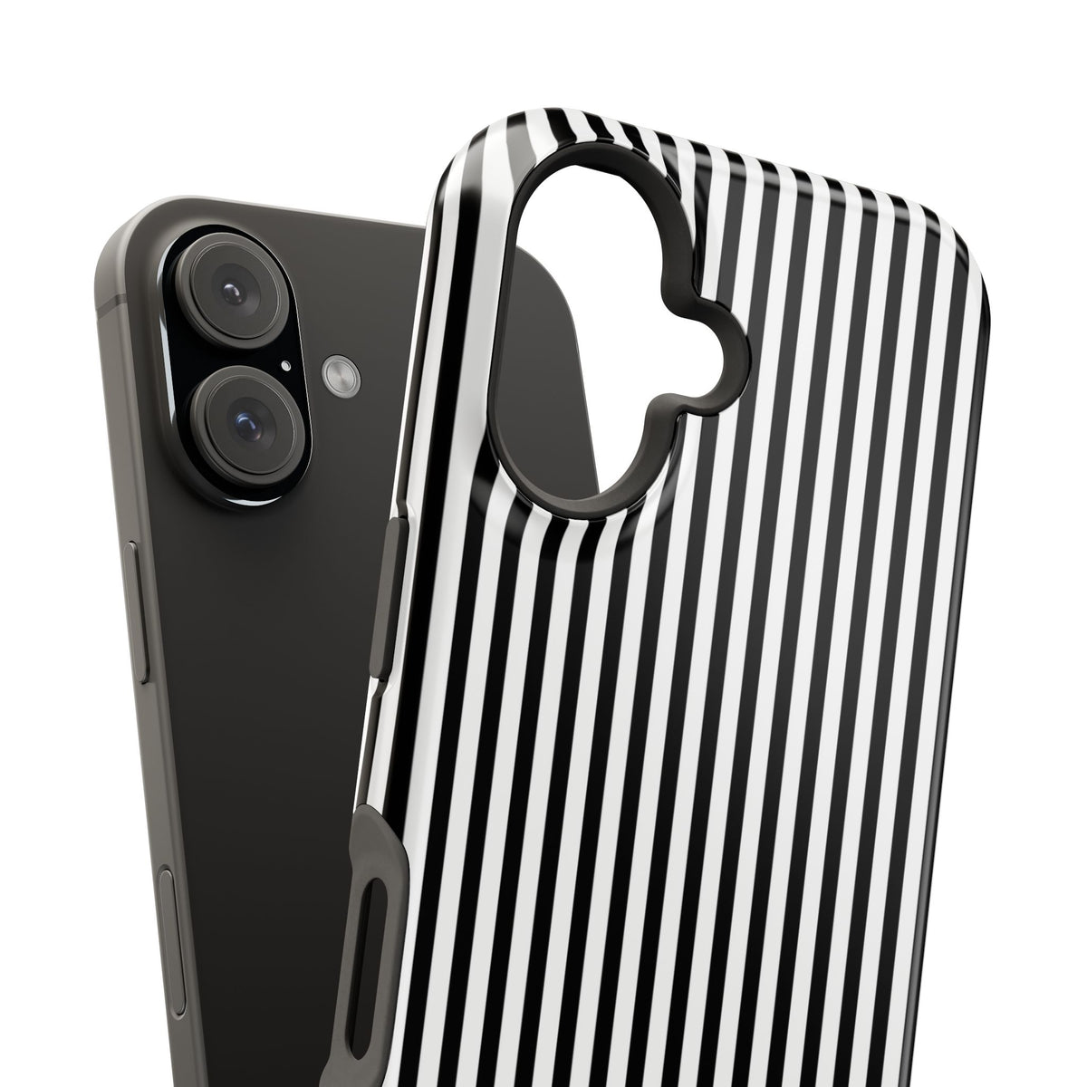 Black Pinstripes iPhone Case