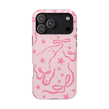 Pink Cosmic Bows iPhone Case