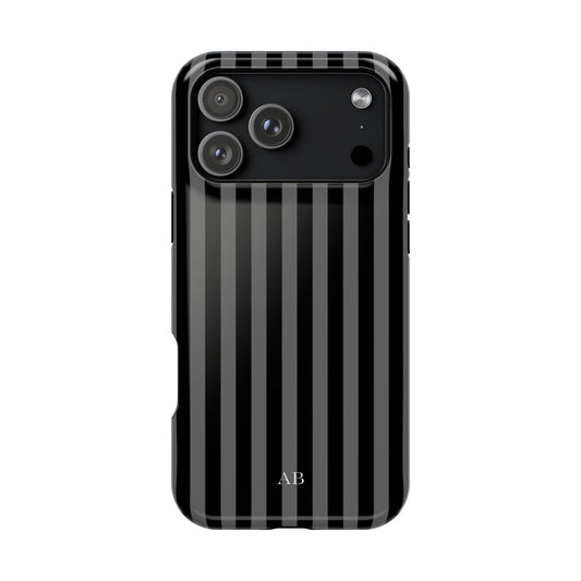 Custom Initials Twilight Stripes iPhone Case