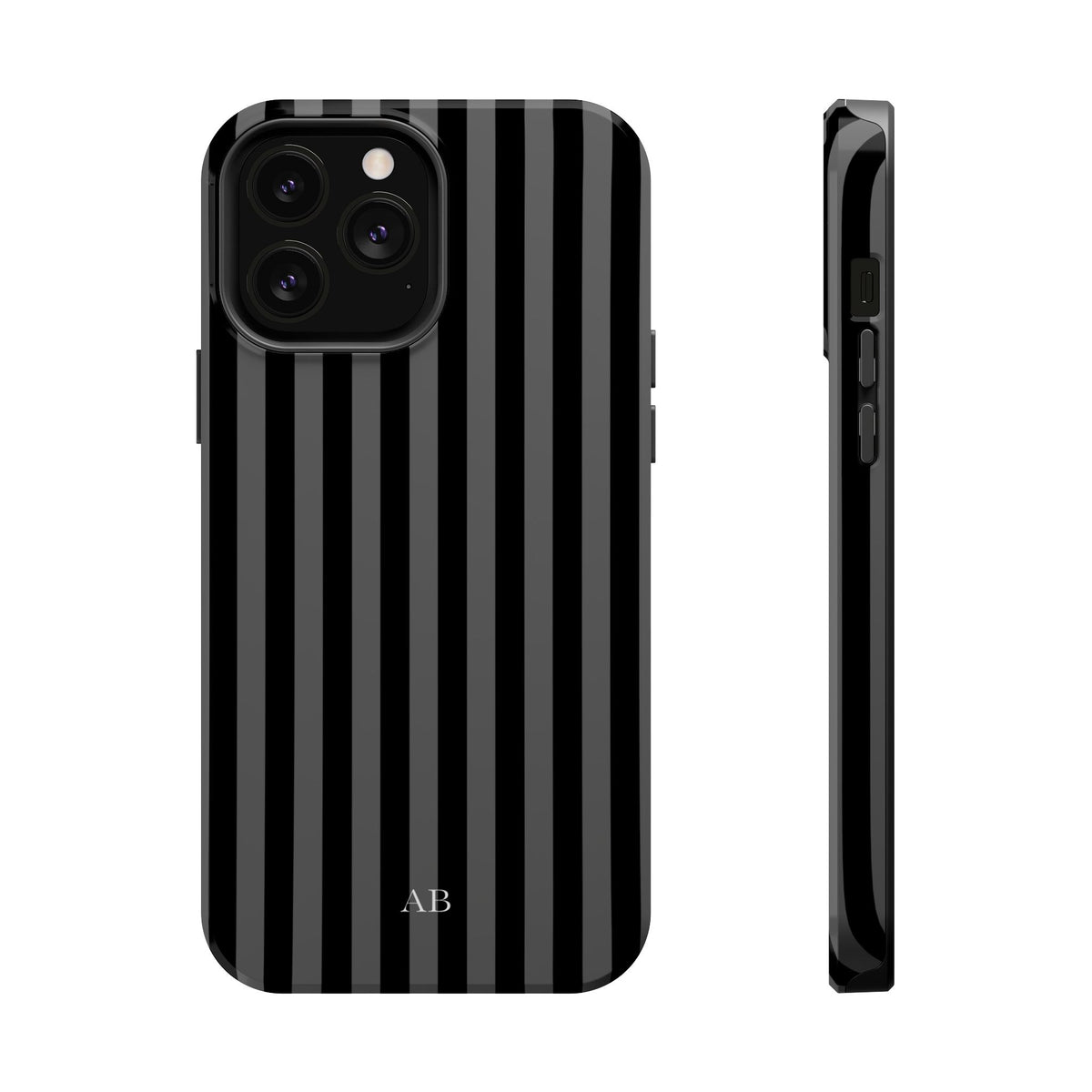 Custom Initials Twilight Stripes iPhone Case