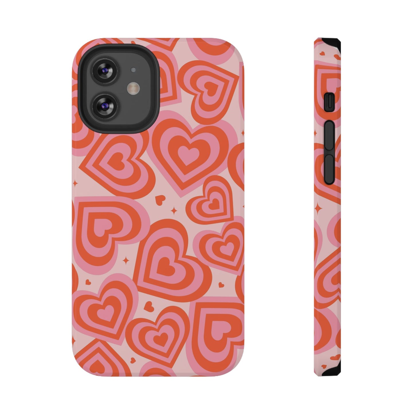 Pink & Red Hearts iPhone Case