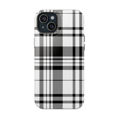 Black Plaid iPhone Case
