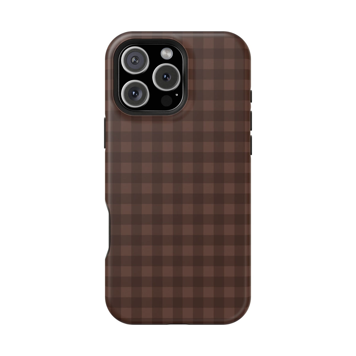 Brown Gingham iPhone Case