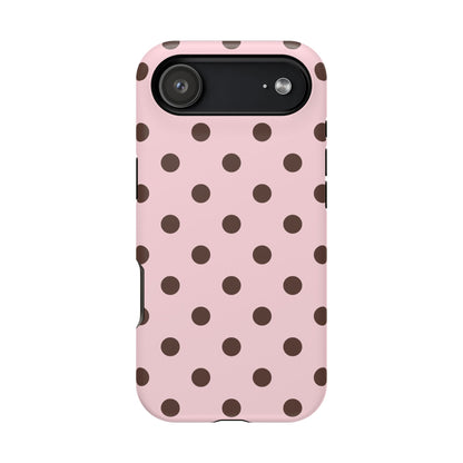 Strawberry Mocha Polka Dots iPhone Case