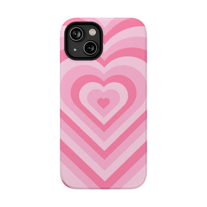 Pink Glowing Hearts iPhone Case