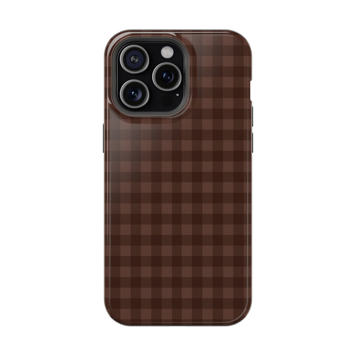 Brown Gingham iPhone Case