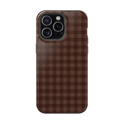 Brown Gingham iPhone Case