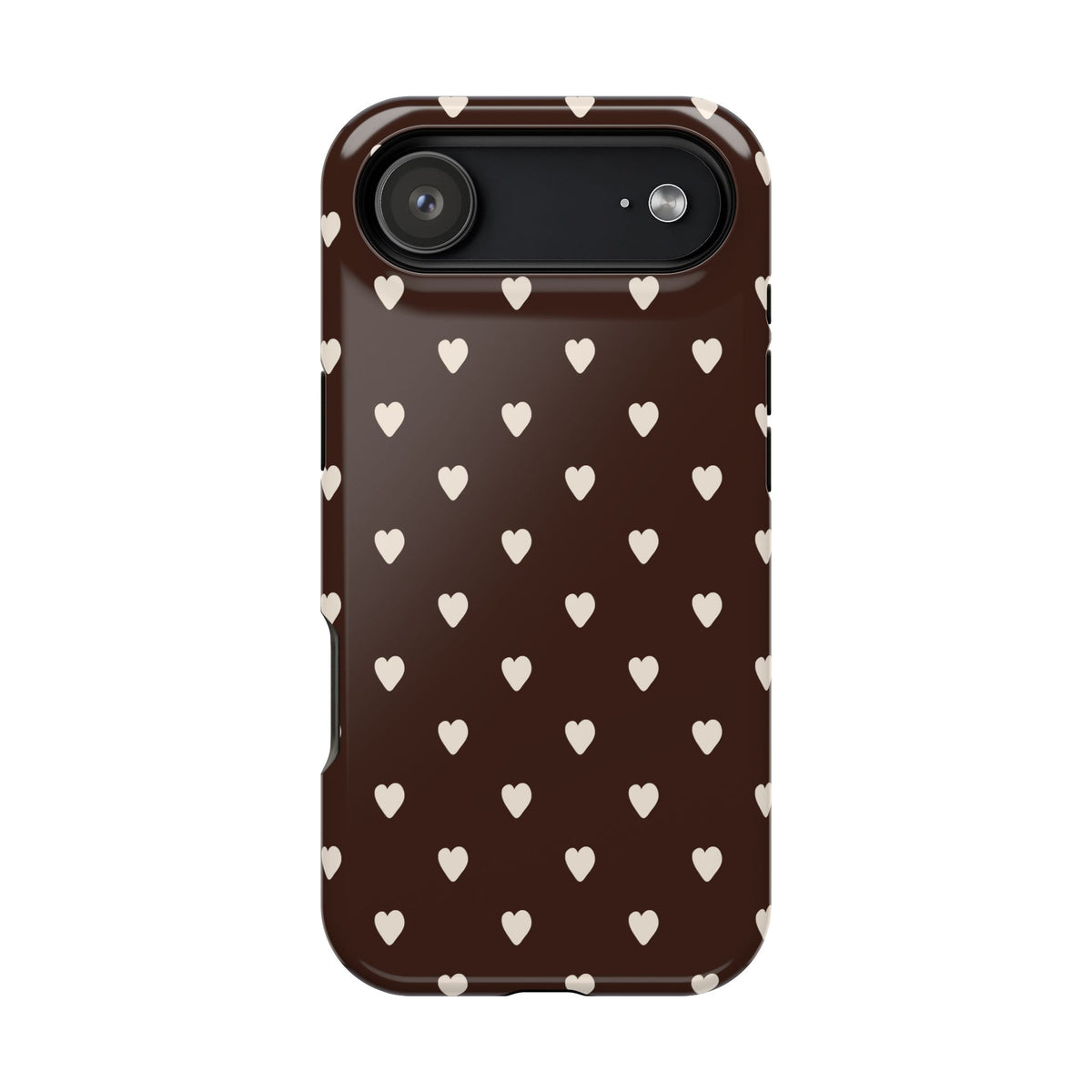 Mocha Hearts iPhone Case