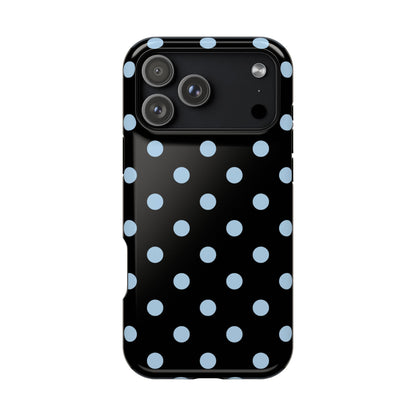 Blue Velvet Polka Dots iPhone Case
