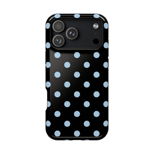 Blue Velvet Polka Dots iPhone Case