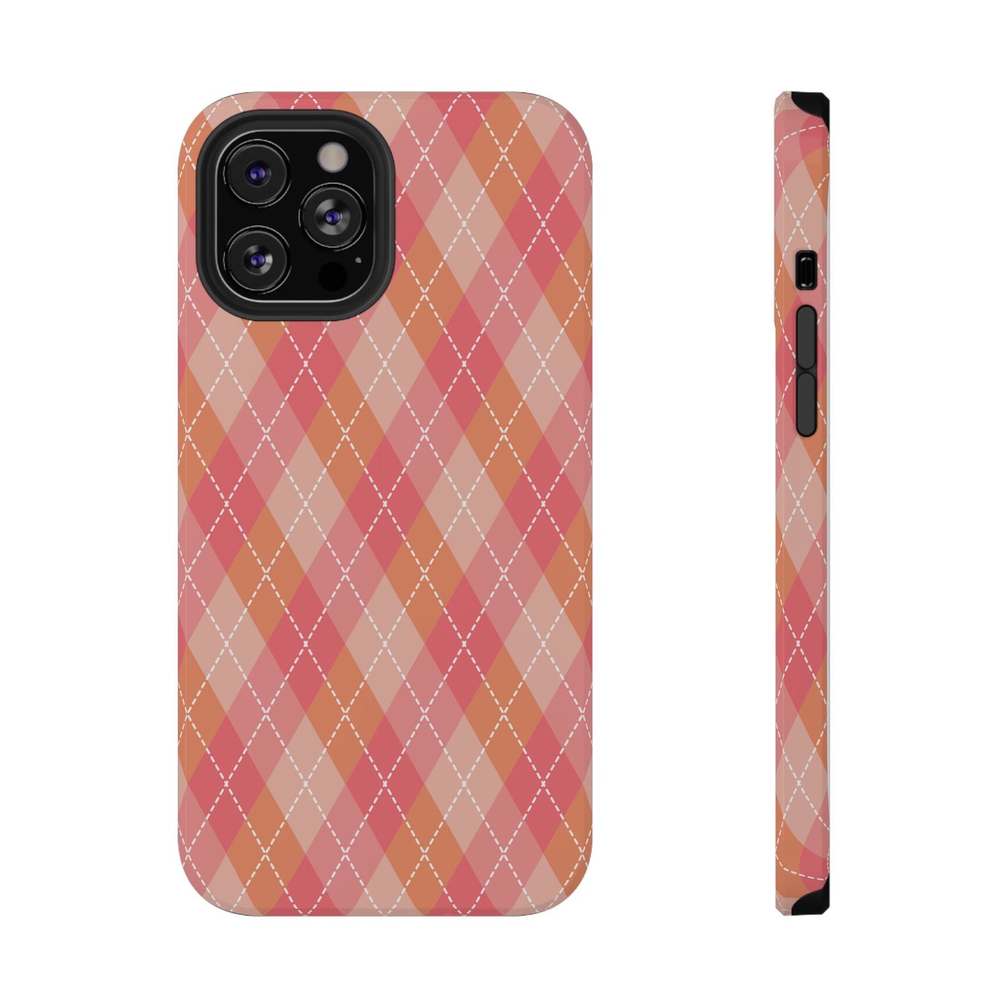 Pink Argyle iPhone Case