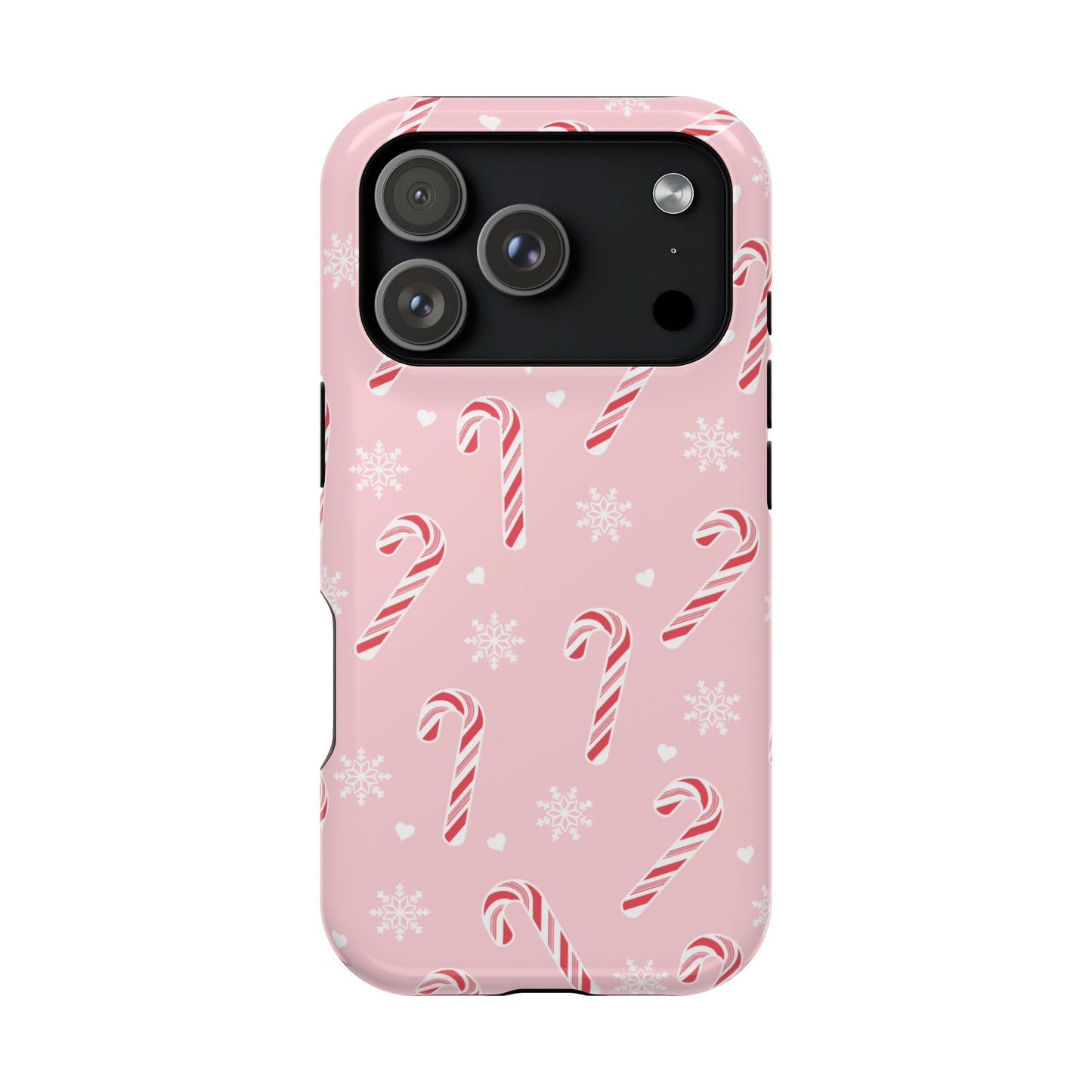 Peppermint Snowflakes iPhone Case