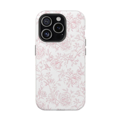 French Rosy Toile iPhone Case