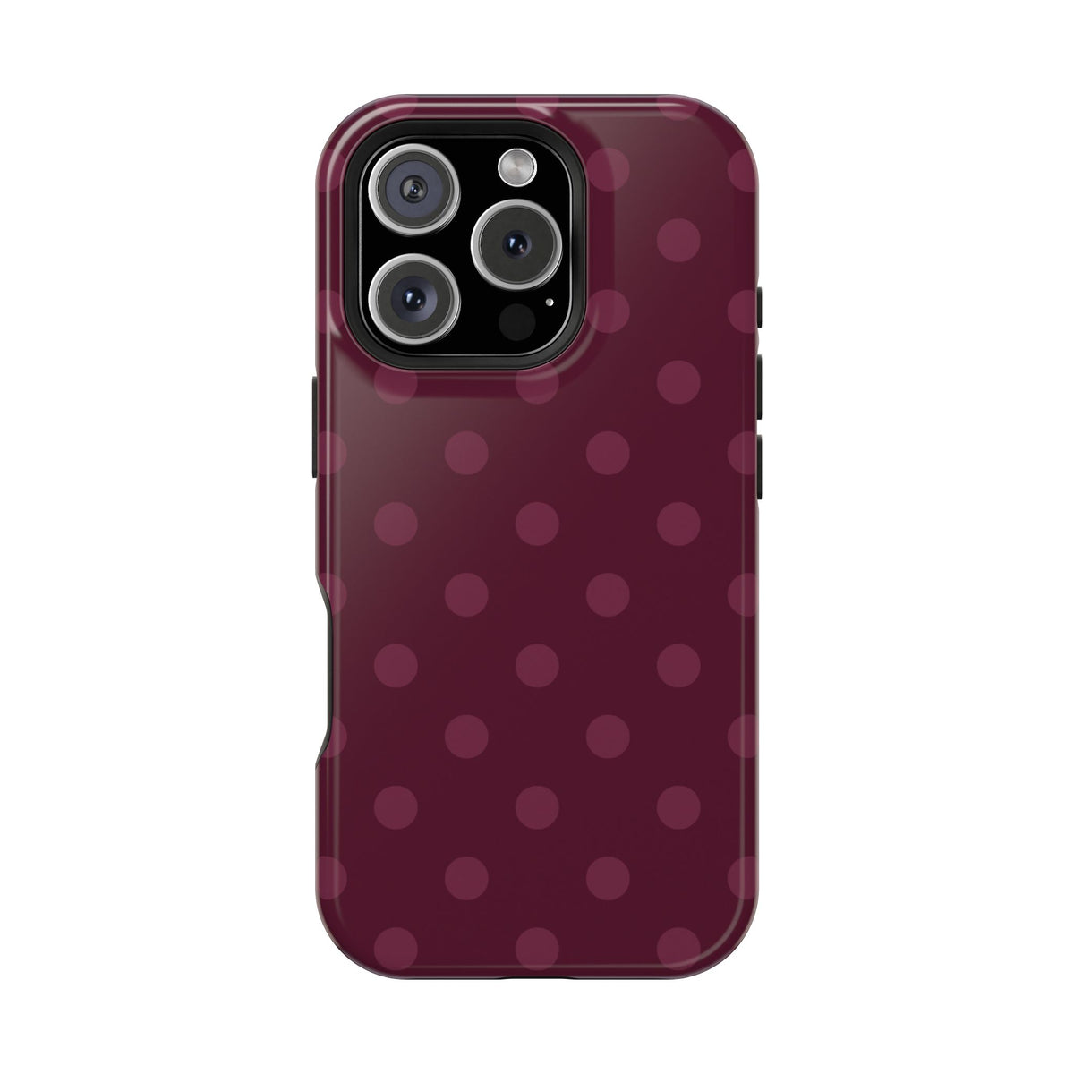 Plum Polka Dots iPhone Case