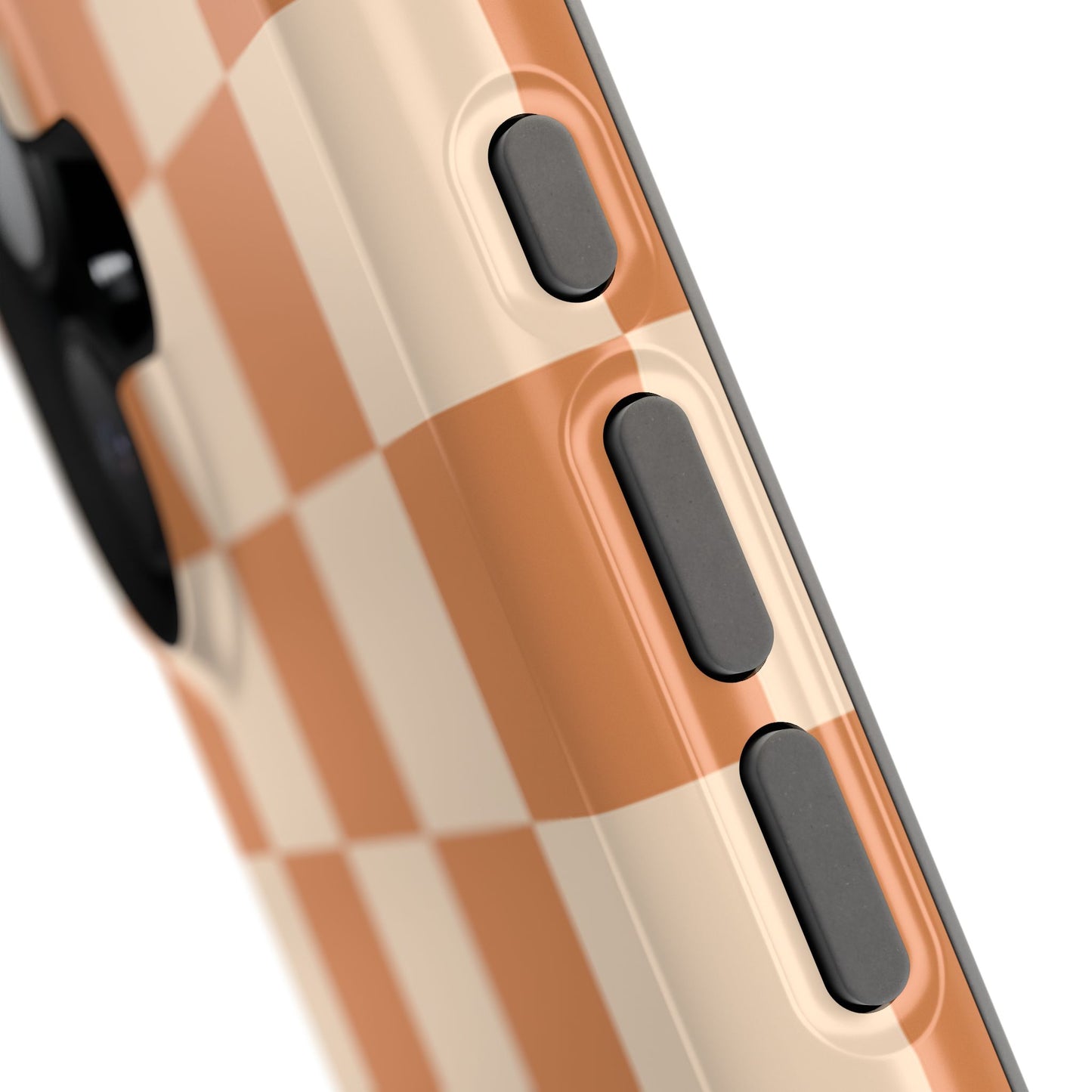 Dark Orange Checkered iPhone Case