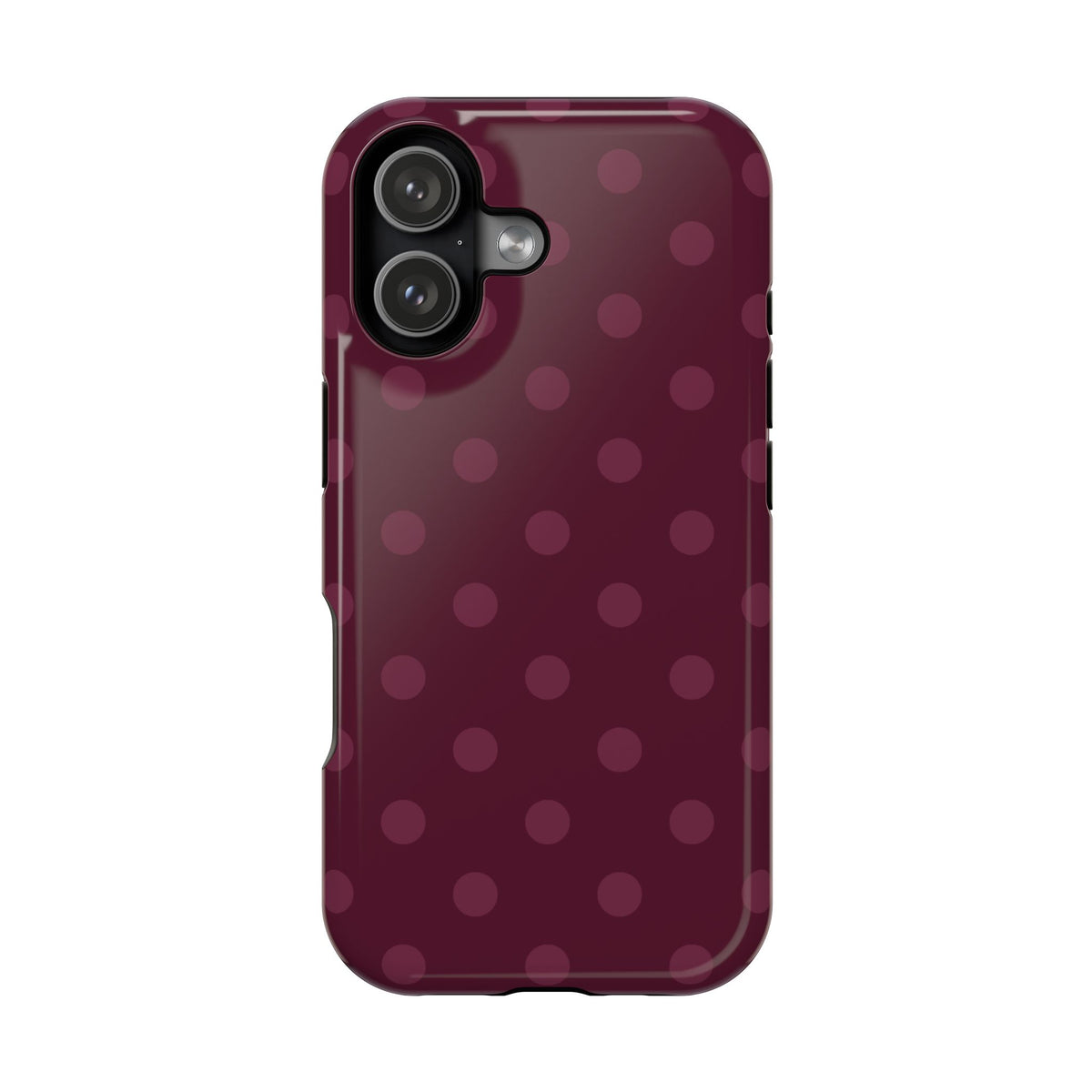 Plum Polka Dots iPhone Case