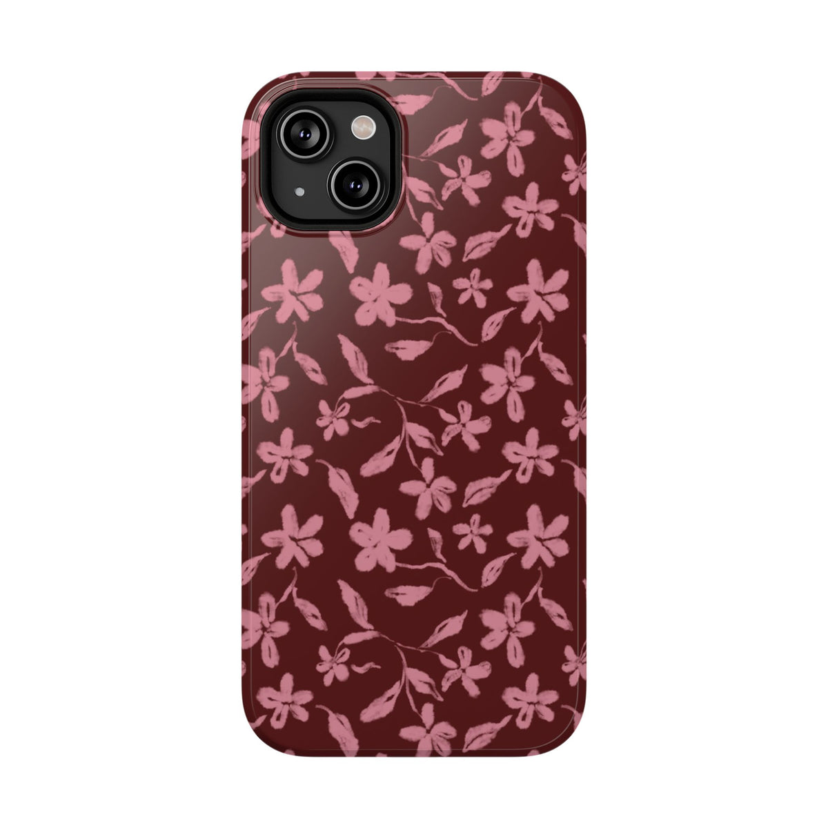 Burgundy Petals iPhone Case