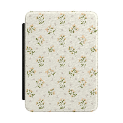 Orange Ditsy Flowers Kindle Case