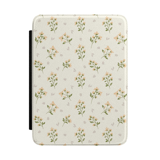 Orange Ditsy Flowers Kindle Case