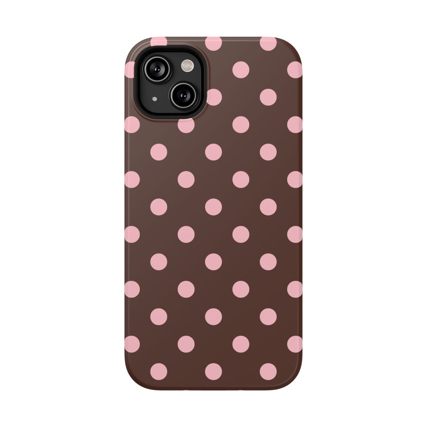 Pink Latte Polka Dots iPhone Case