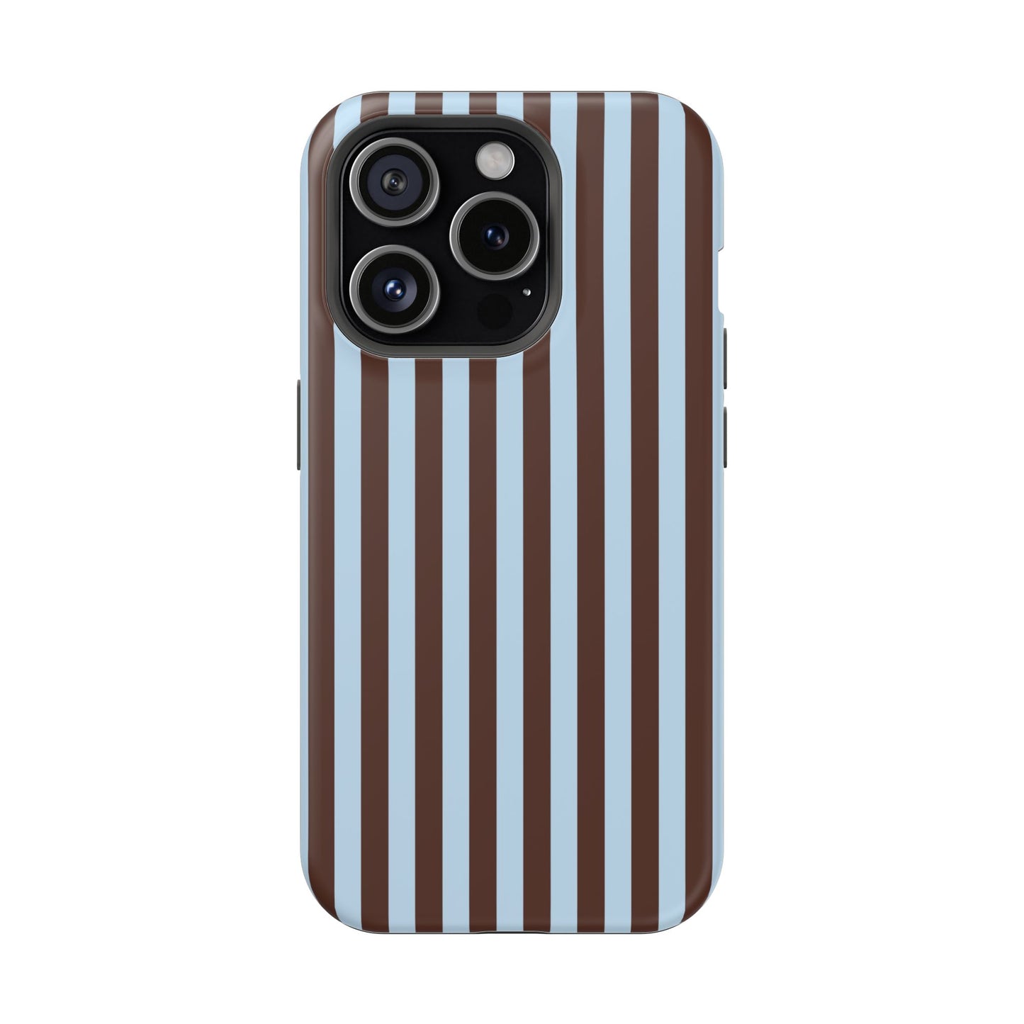 Blue Latte Stripes iPhone Case