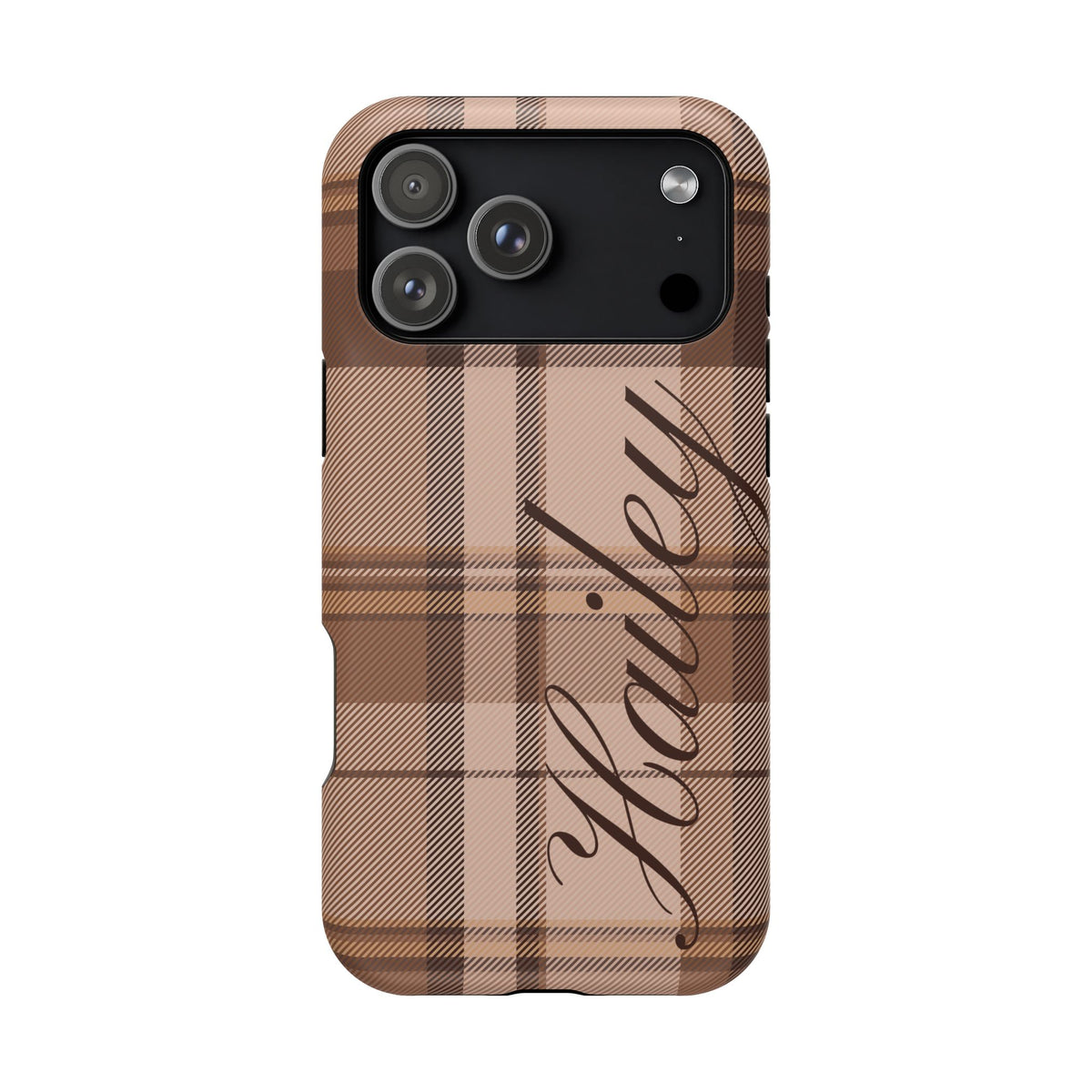 Custom Toffee Plaid iPhone Case