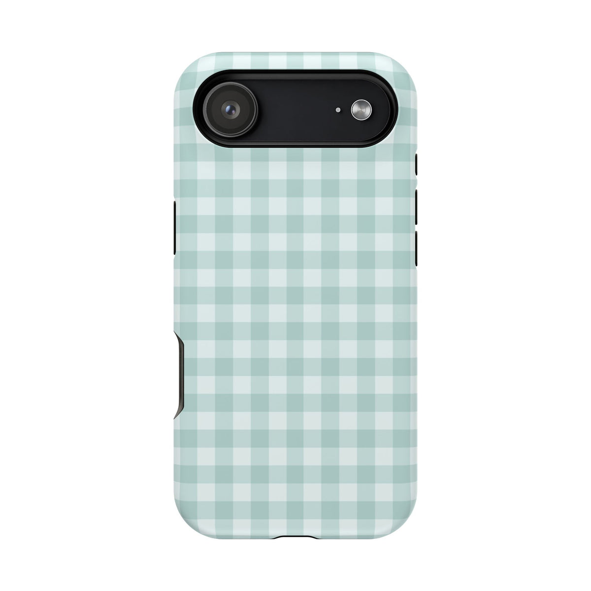 Teal Mini Gingham iPhone Case