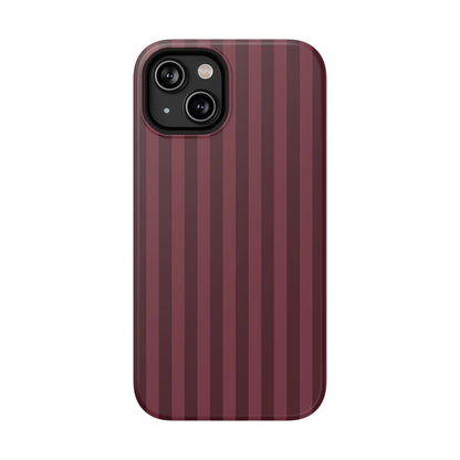 Burgundy Stripes iPhone Case
