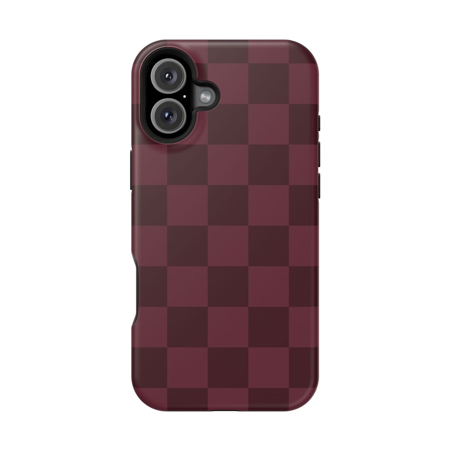 Burgundy Checkered iPhone Case