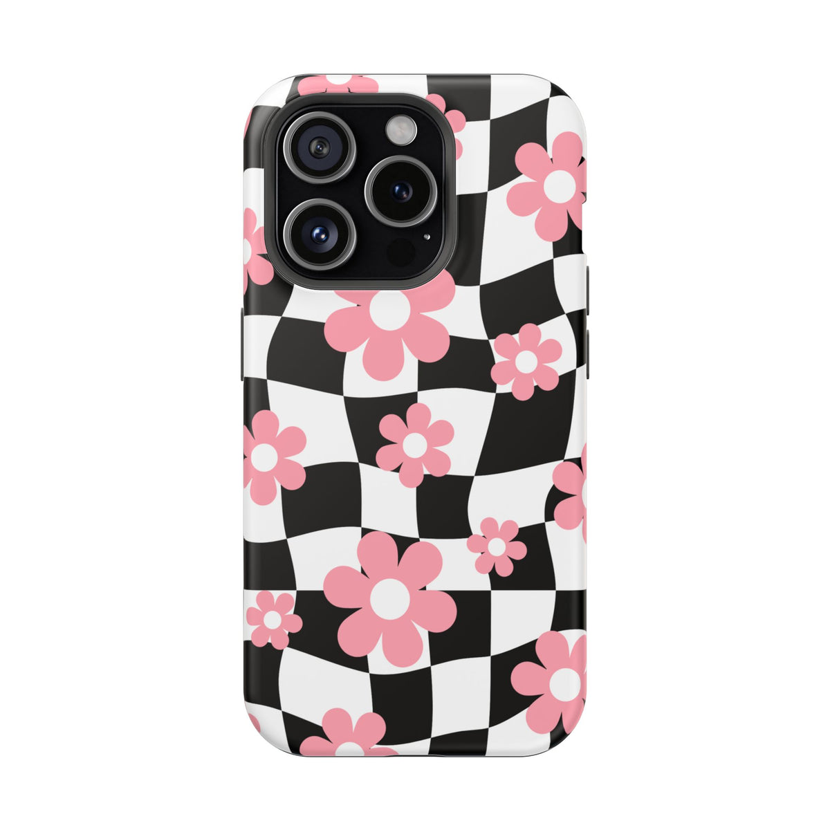 Floral Wavy Checkered iPhone Case from Stella Cases