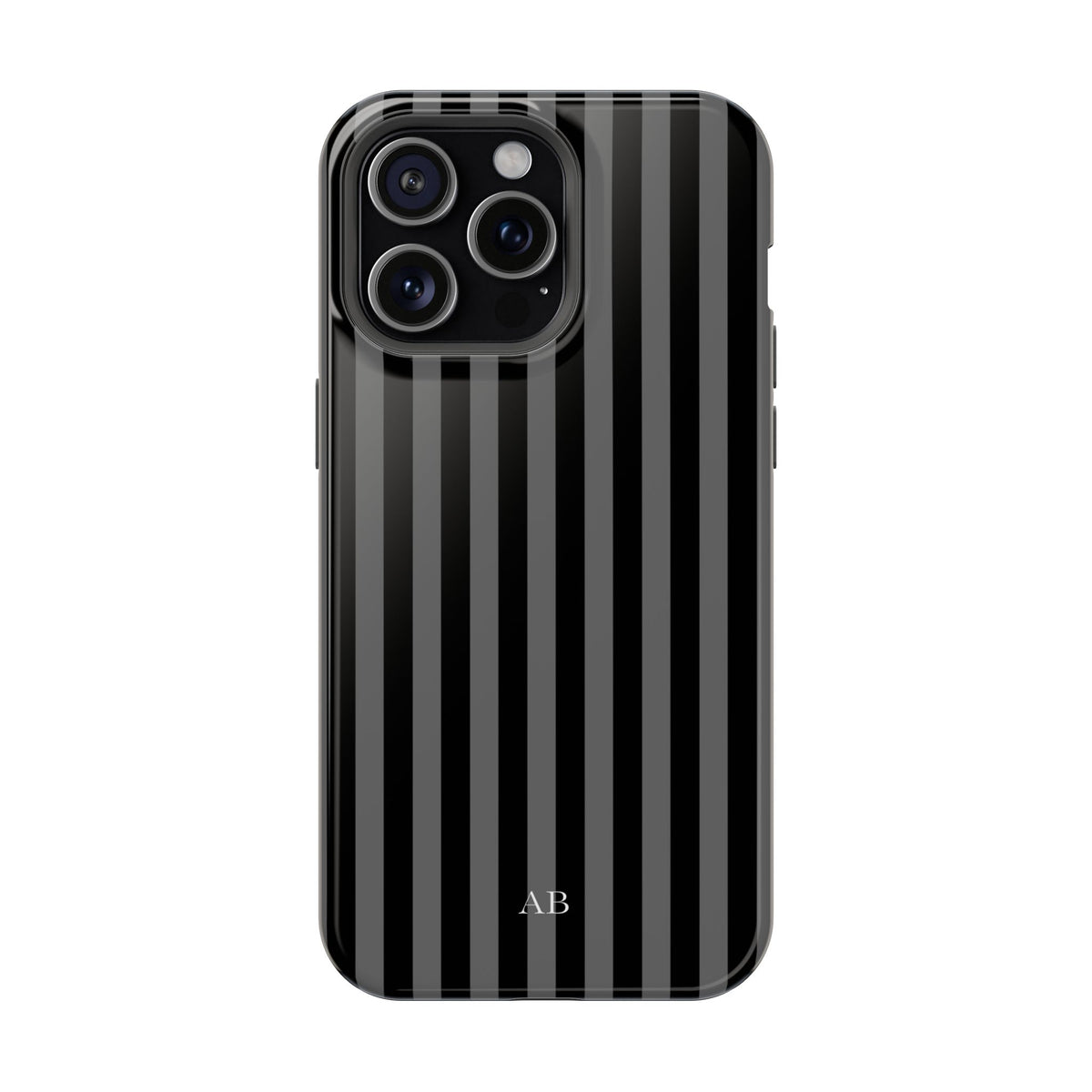 Custom Initials Twilight Stripes iPhone Case