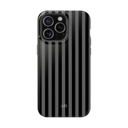 Custom Initials Twilight Stripes iPhone Case