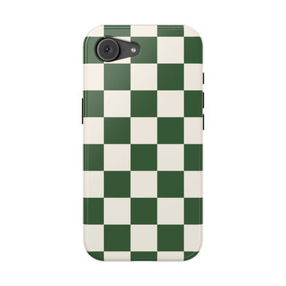 Green Checkered iPhone Case