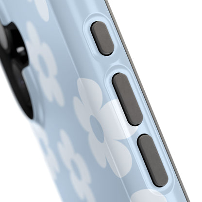 Blue Retro Flowers iPhone Case