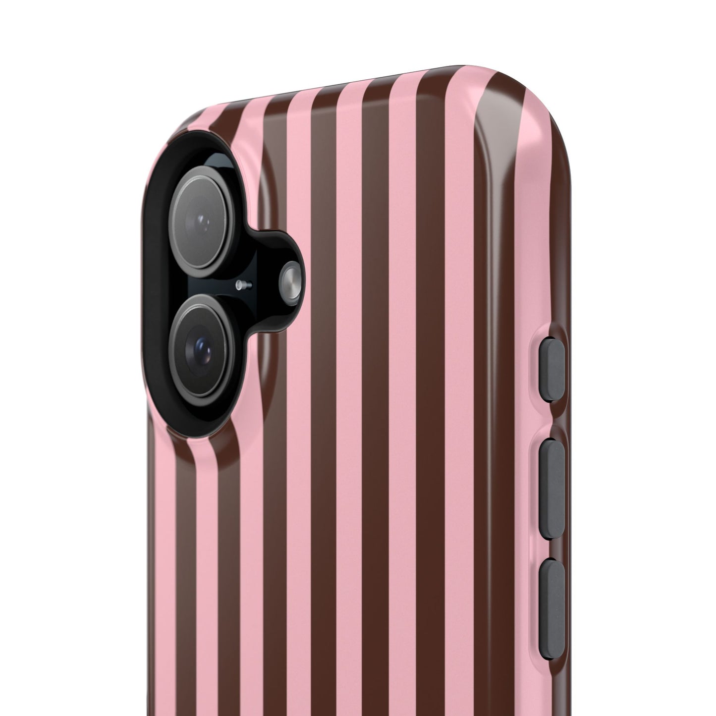 Pink Latte Stripes iPhone Case