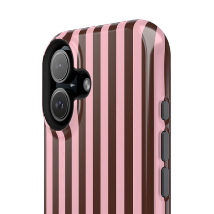Pink Latte Stripes iPhone Case